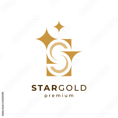 letter S and letter G with star for jewelery brands logo design