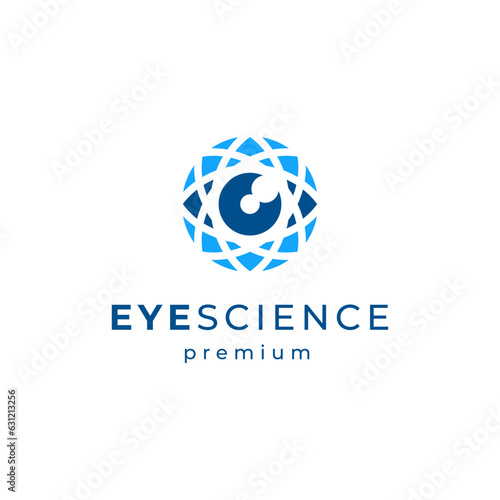 abstract eye for eye care or cosmetics logo design