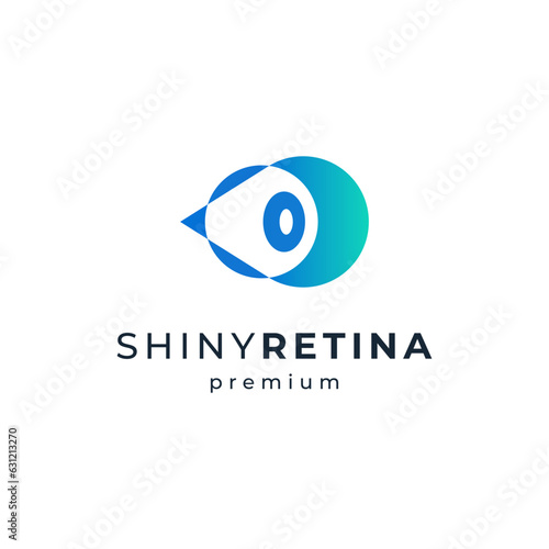 shiny retina for eye care logo design