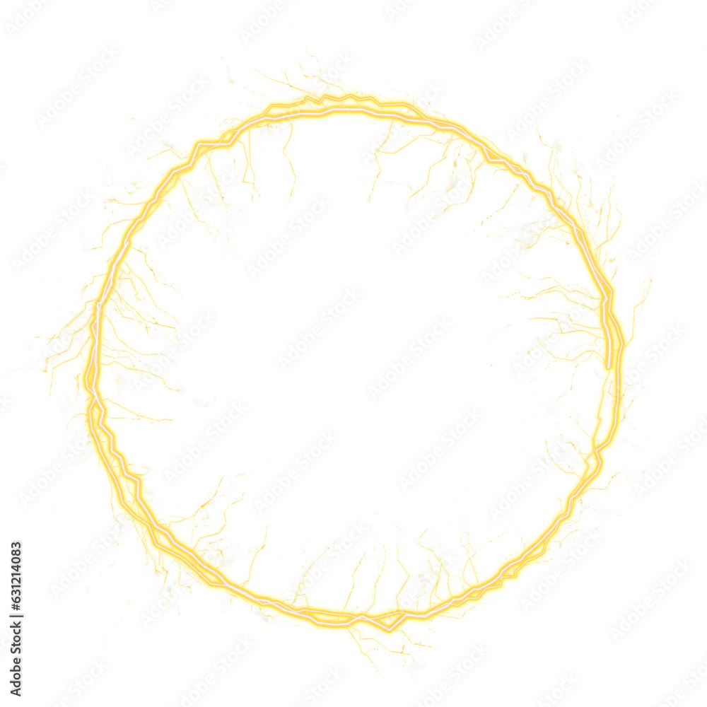 Realistic magic circle of thunder storm lightnings. Magic and bright lighting effects. On transparent background. Realistic magic circle of thunder storm lightnings. Magic and bright lighting effects. On transparent background.