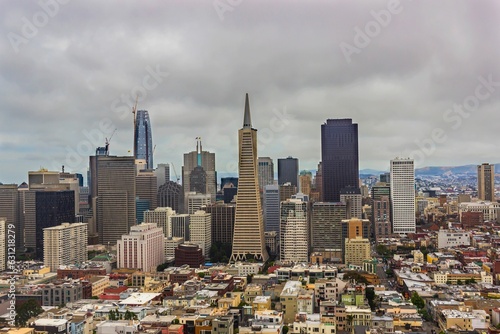 Aerial view of San Francisco Financial District in California © Chiaretti Luca Luigi/Wirestock Creators