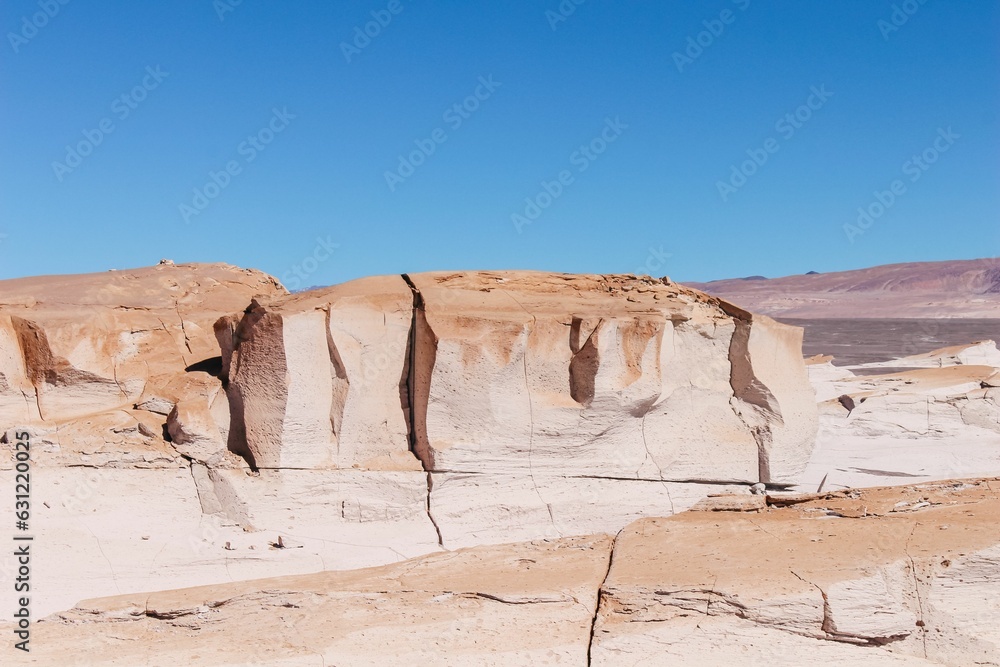 Scenic view of a desert terrain with huge white volcanic stones at Campo de Piedra Pomez, Catamarca Scenic view of a desert terrain with huge white volcanic stones at Campo de Piedra Pomez, Catamarca