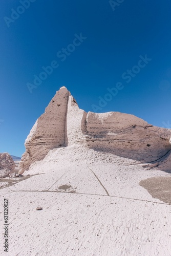 Stunning view of the desert landscape featuring large white rock formations at Campo de Piedra Pomez photo