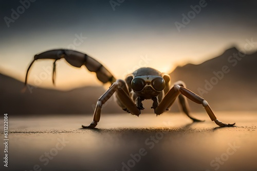 spider on a black background photo