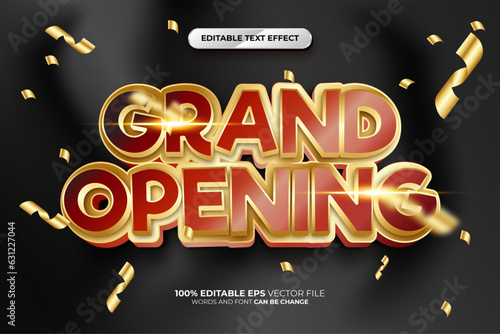 Grand Opening 3D Editable Text Effect Style