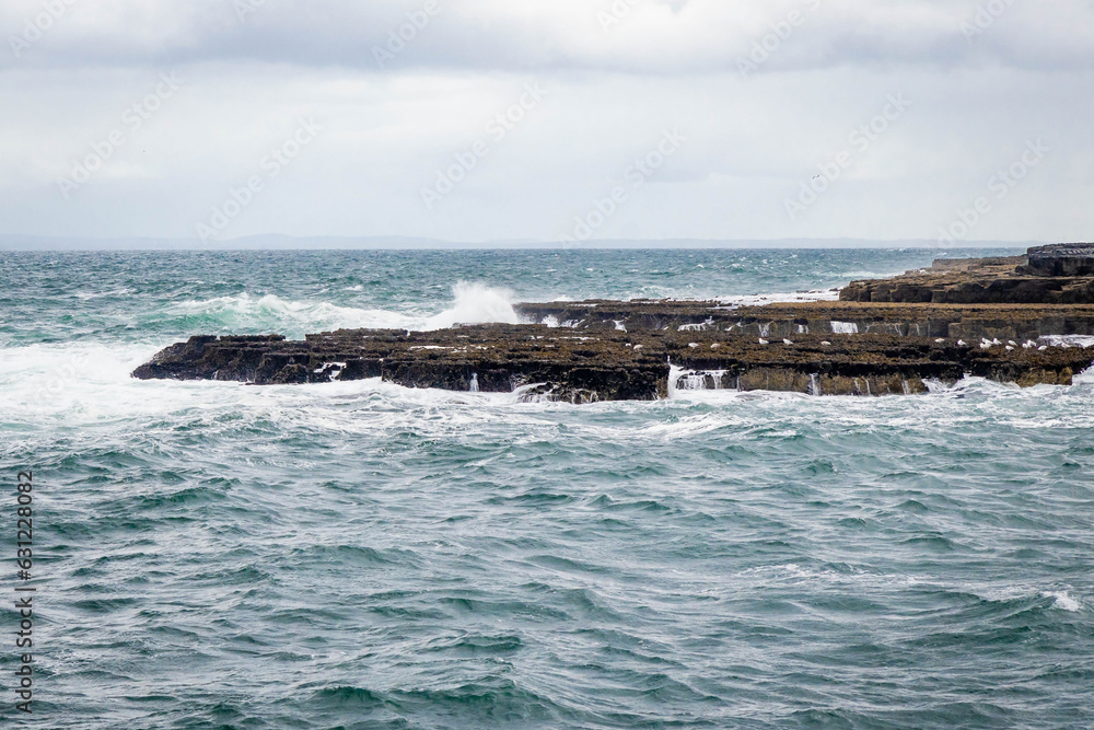 Scenic rocks landscape at the seashore atlantic ocean bay Scenic rocks landscape at the seashore atlantic ocean bay