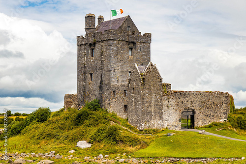 Famous Dunguaire castle ruins in Kinvara at seashore Ireland