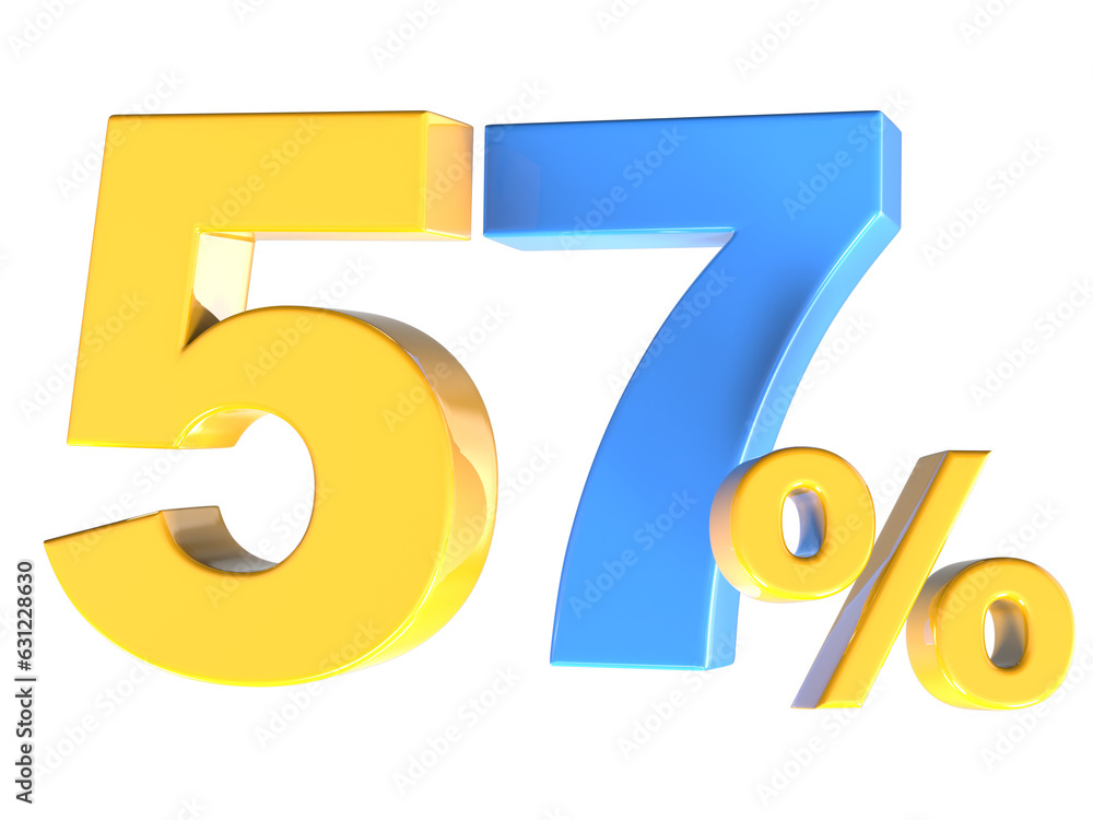 57 Number Gold 3D Render 57 Number Gold 3D Render