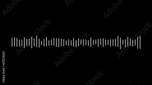 Audio sound wave animation on black background. s_120 photo