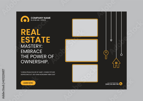 Real Estate Modern and Simple Social Media Banner Template