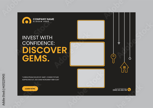 Real Estate Modern and Simple Social Media Banner Template