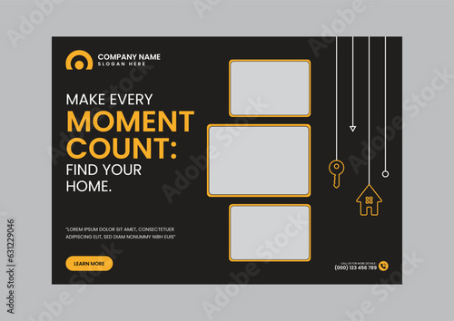 Real Estate Modern and Simple Social Media Banner Template