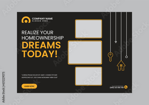 Real Estate Modern and Simple Social Media Banner Template