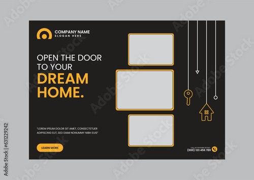 Real Estate Modern and Simple Social Media Banner Template