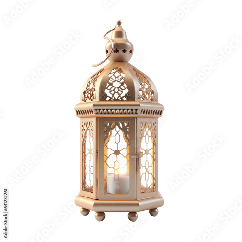 om transparent vintage lantern represents the concept of Ramadan and Eid al Fitr.