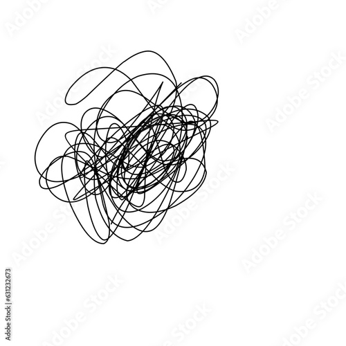 irregular tangled lines