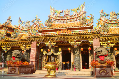 Incredible Facade of Sian Lo Tai Tian Kong Chinese Buddhist Temple in Thailand