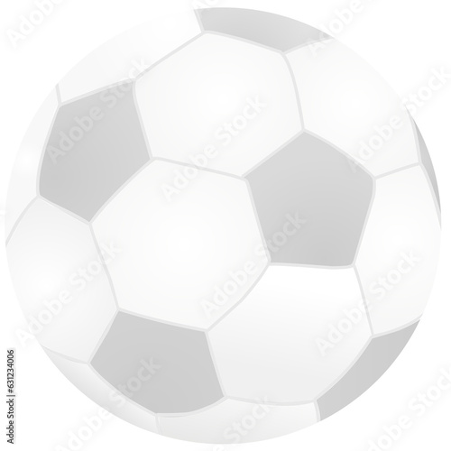 transparent soccer ball illustration isolated on white