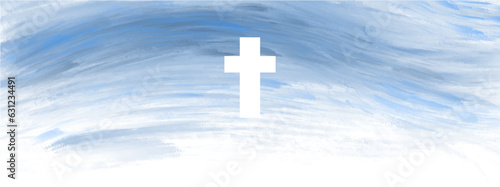 Vector blue religious background cross on blue background,  Watercolor eps Easter cross clipart. watercolour texture, banner with cross, crosses illustration Isolated on white background
