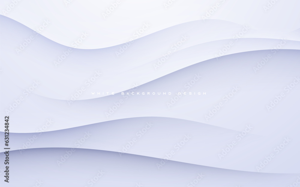 Modern abstract wavy light silver background smooth white color