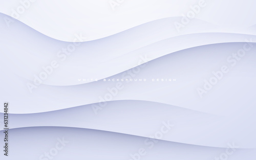 Modern abstract wavy light silver background smooth white color