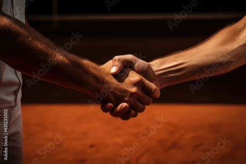 Tennis Players Closeup Handshake