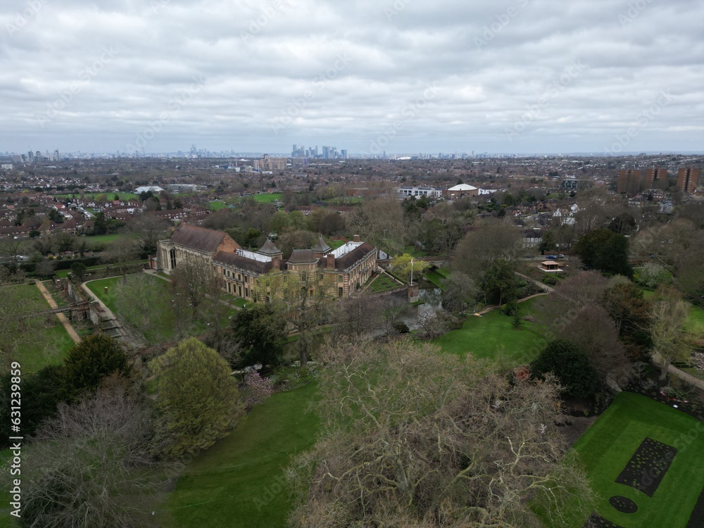 .Eltham Palace Southeast London UK drone, aerial .Eltham Palace Southeast London UK drone, aerial