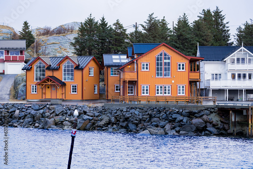 Iconic houses surround the bay in  ELIASSEN RORBUER in Lofoten photo