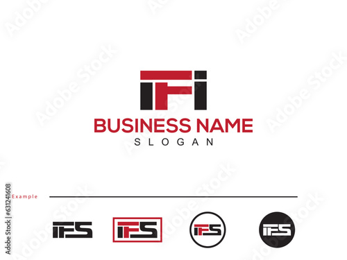 Innovative IFI Logo Icon, Capital Letter if Logo Template Vector Art photo