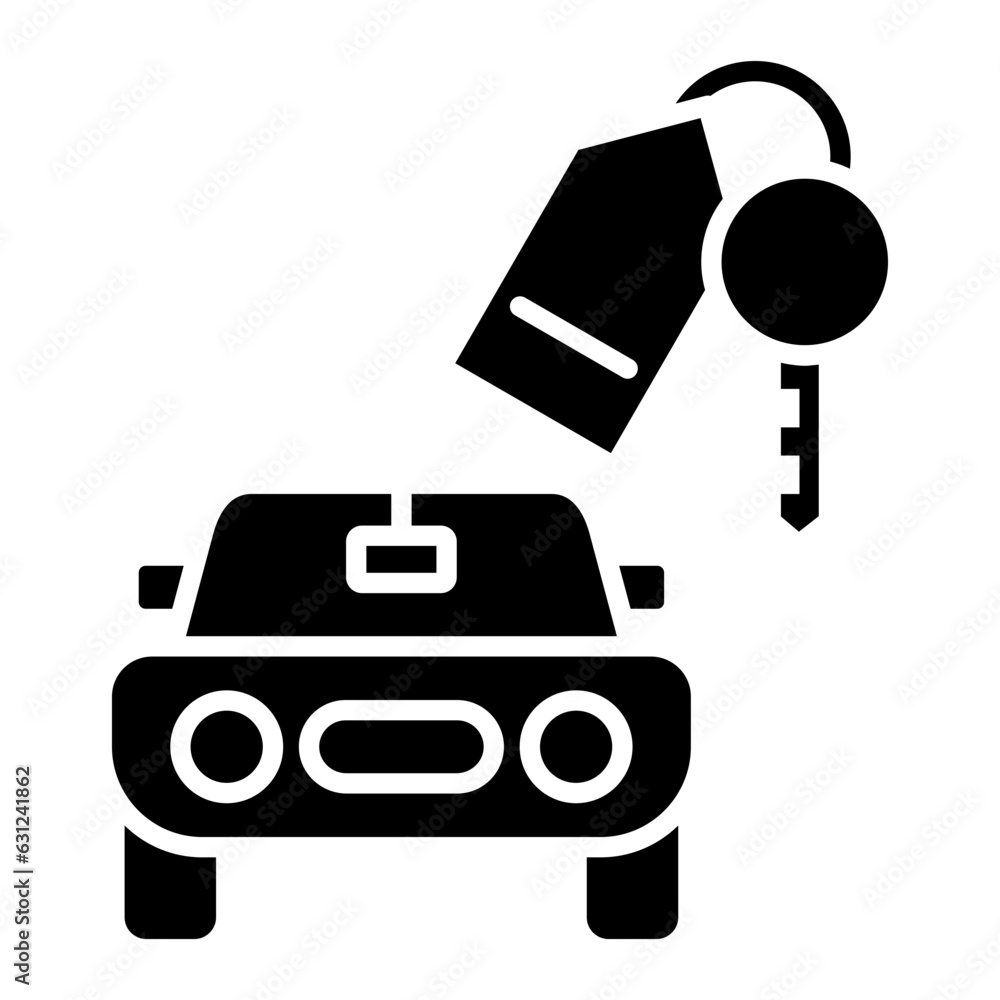 Fototapeta premium Rent Car Icon