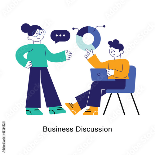 Business Discussion abstract concept vector in a flat style stock illustration © Optima GFX