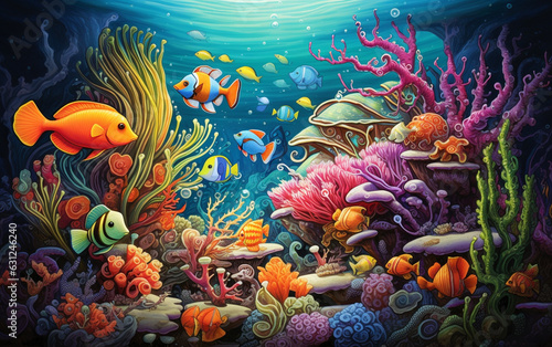 Vibrant Underwater World  Beautiful Marine Life
