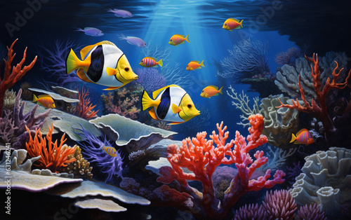 Vibrant Underwater World: Beautiful Marine Life