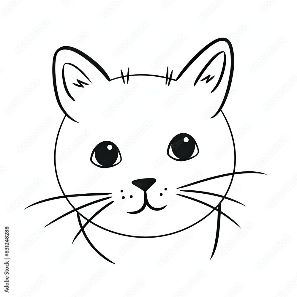 outline cat draw