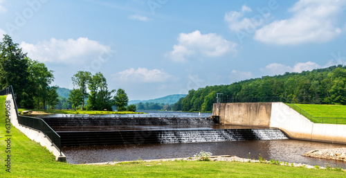 Принти на полотні The spillway from the dam in Chapman State Park in Clarendon, Pennsylvania, USA