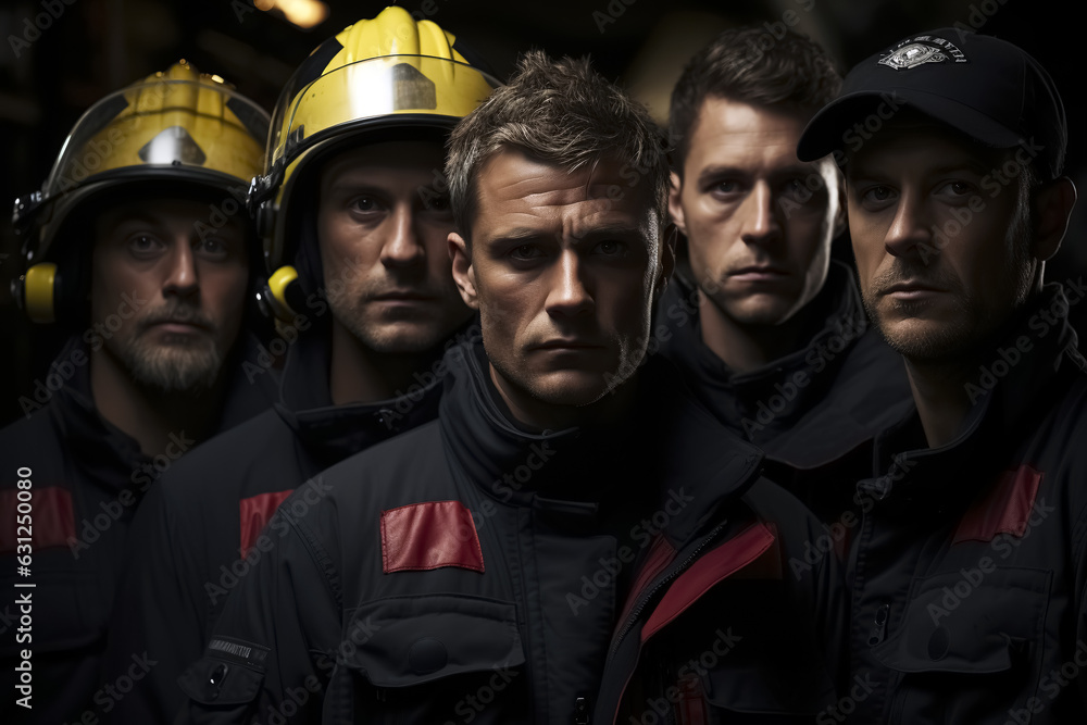 Good looking, fearless firefighter Heroes ready for action. Good looking, fearless firefighter Heroes ready for action.