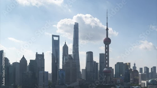 Time lapse of Shanghai cityscape and city skyline