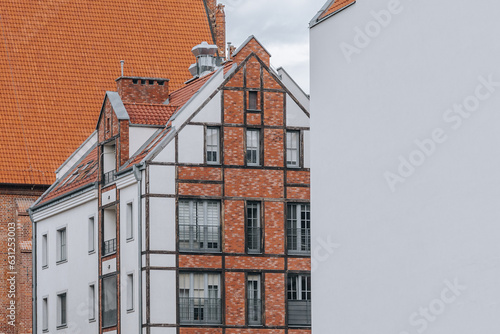 Foto architecture of new townhouses in half-timbered style