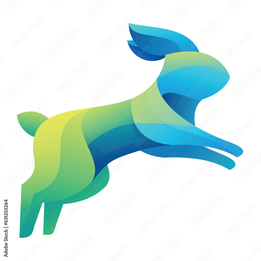 Naklejka premium rabbit company logo design free