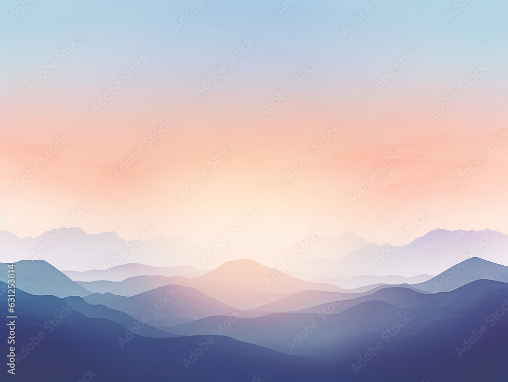 background sunrise, sunset, watercolor, high quality
