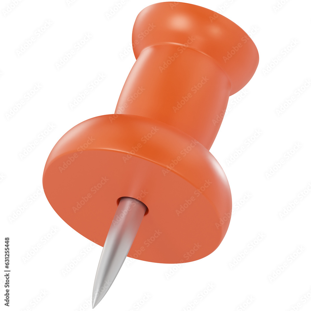 3D illustration Push Pin object 3D illustration Push Pin object