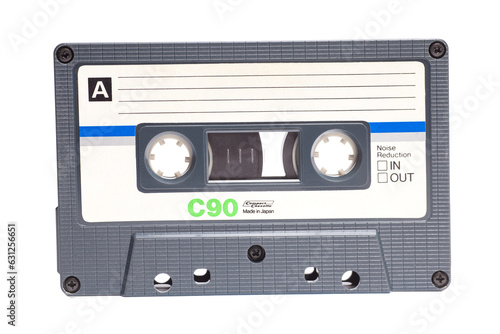 Close up of retro audio cassette tape