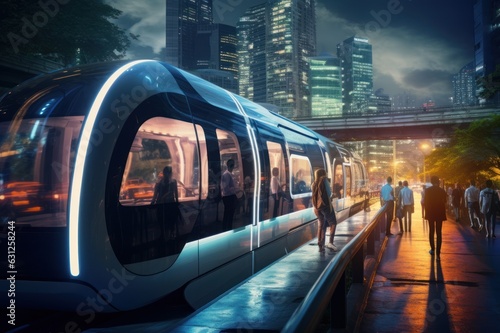 Image of future essence of urban innovation, highlighting how smart technologies enhance the efficiency and sustainability of a city's transportation systems