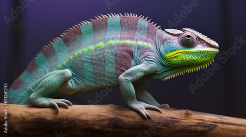 The Chameleon reptile in Gradation Color