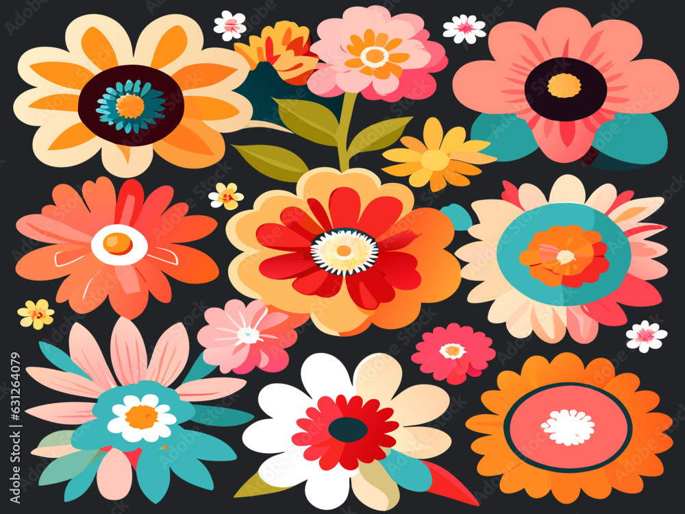 Botanical Wonders: Alluring Flower Vectors for Creative Ventures