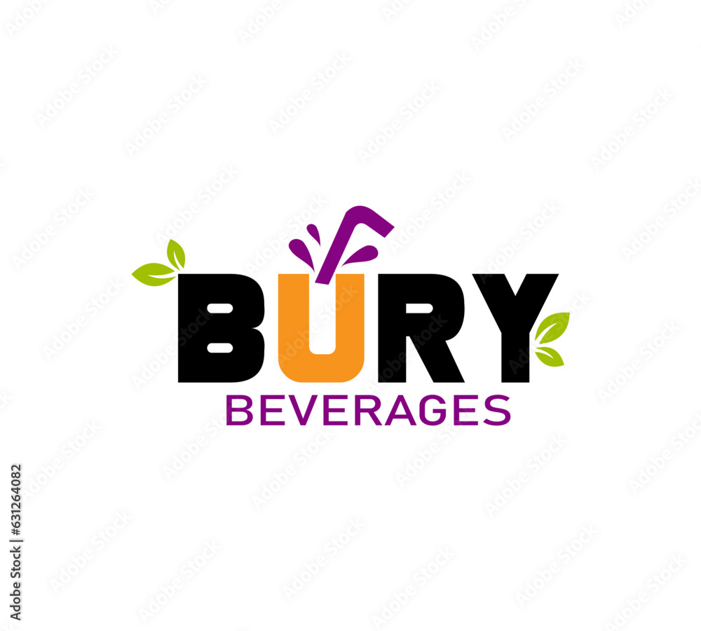 Abstract logo design with a BURY. Abstract logo design with a BURY.