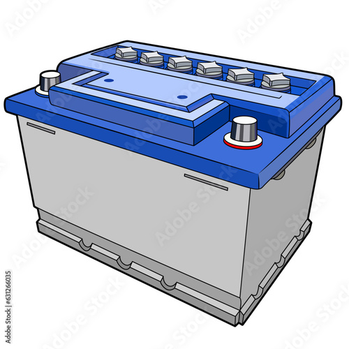 Car battery or lead acid battery illustration vector image