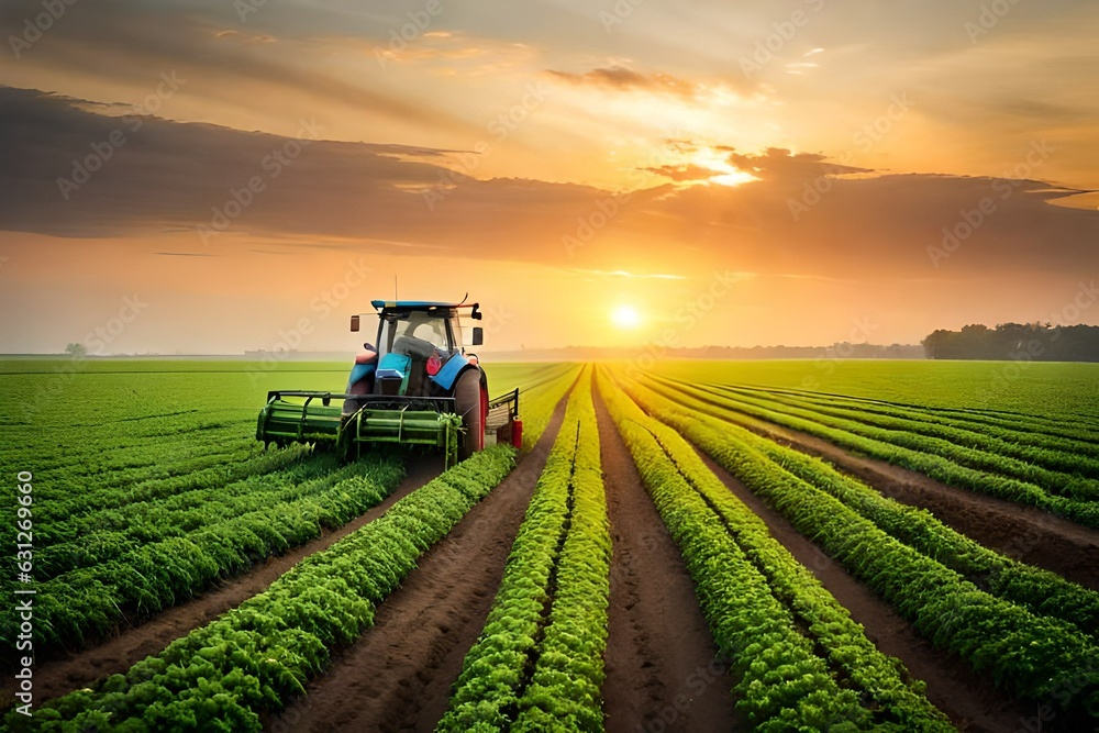 tractor in field generating by AI technology tractor in field generating by AI technology