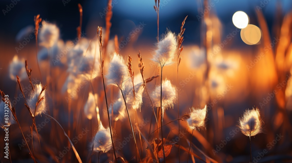  a field of tall grass with the sun in the background.  generative ai
