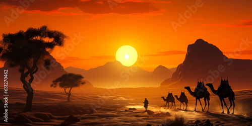 Exotic Camels: Nature's Beauty in the Desert © Bartek